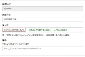 直播系统本机视频文件直播到网络的解决办法